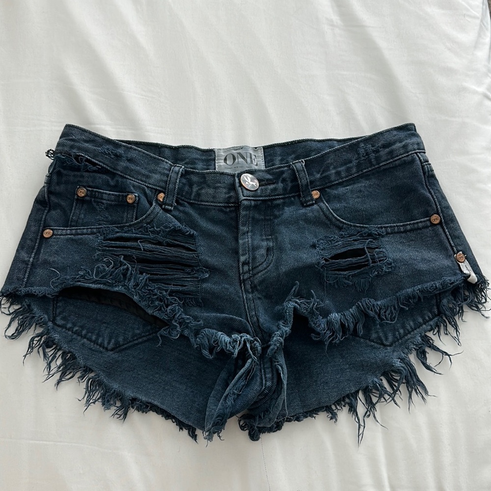 One Teaspoon blue Jean Shorts